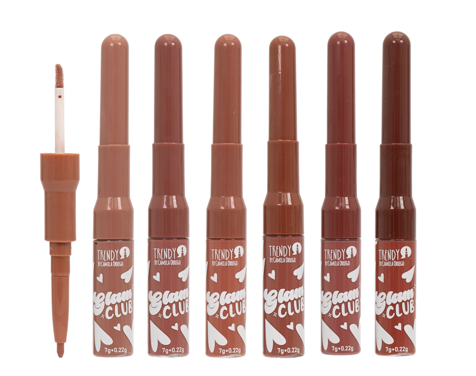 Labial y Delineador Glam Club